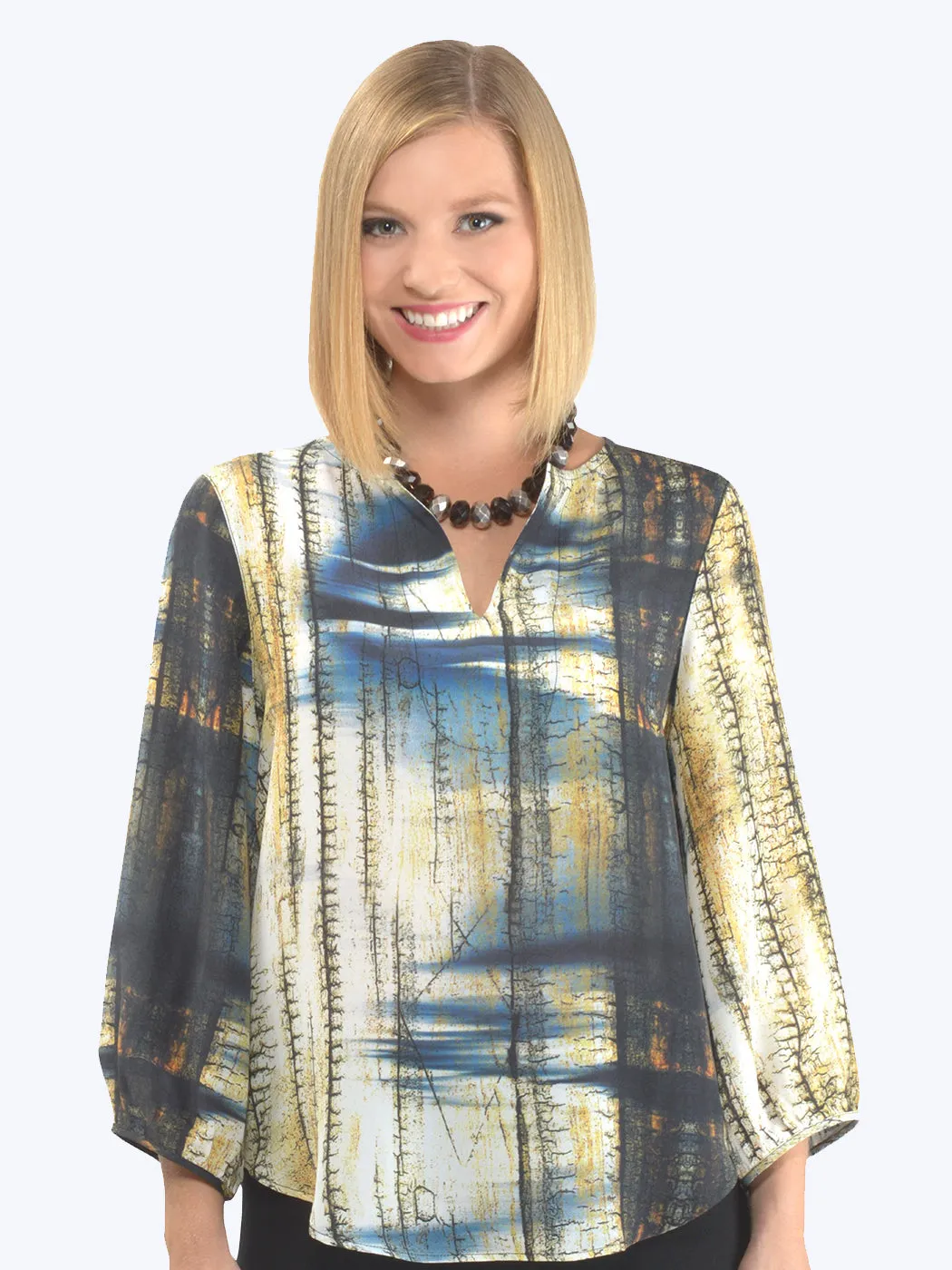 “Birch” Washable Silk Teylyne Blouse