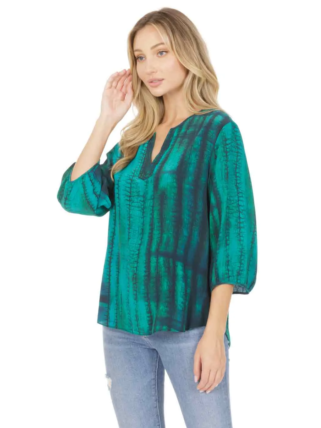 “Birch” Washable Silk Teylyne Blouse