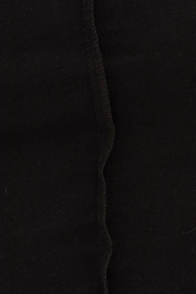 Black Crop Singlet Loungewear Set