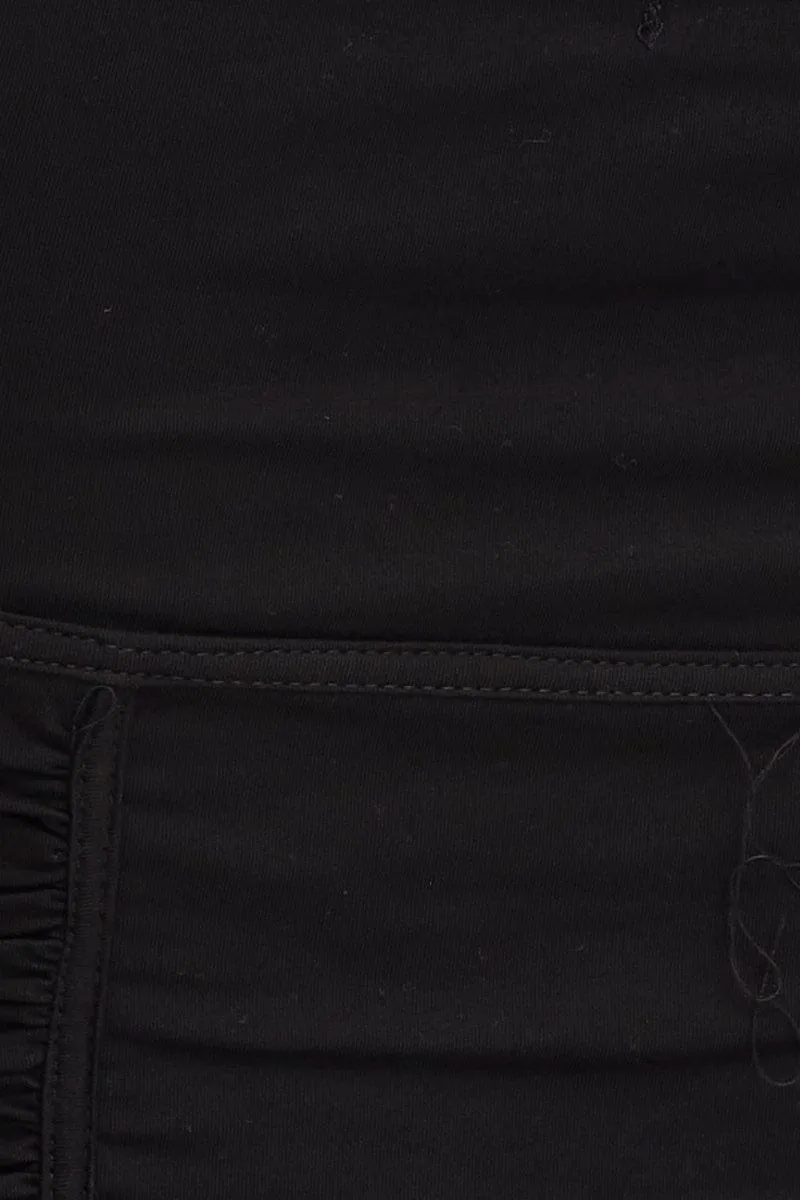 Black Crop Top Long Sleeve