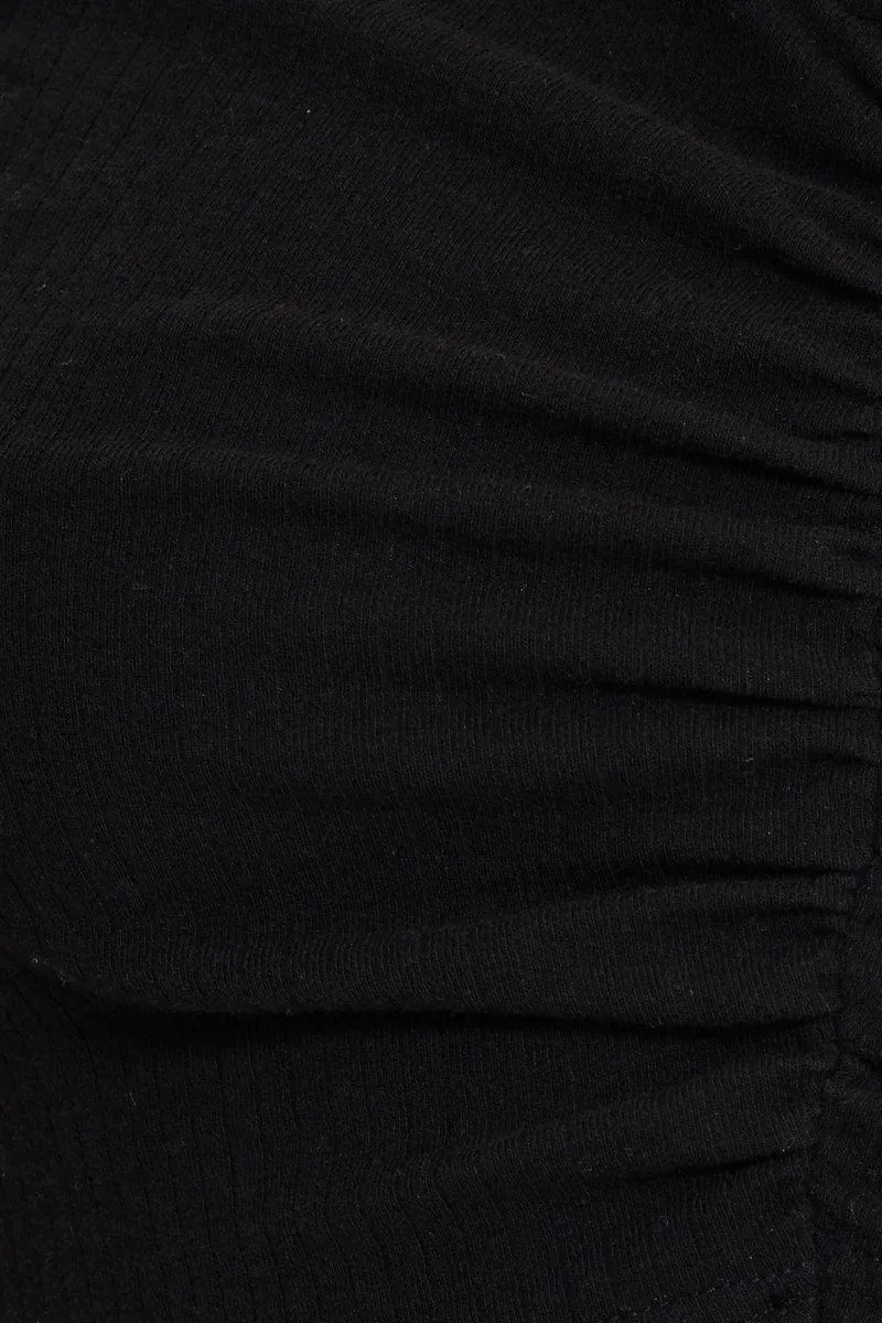 Black Crop Top Short Sleeve