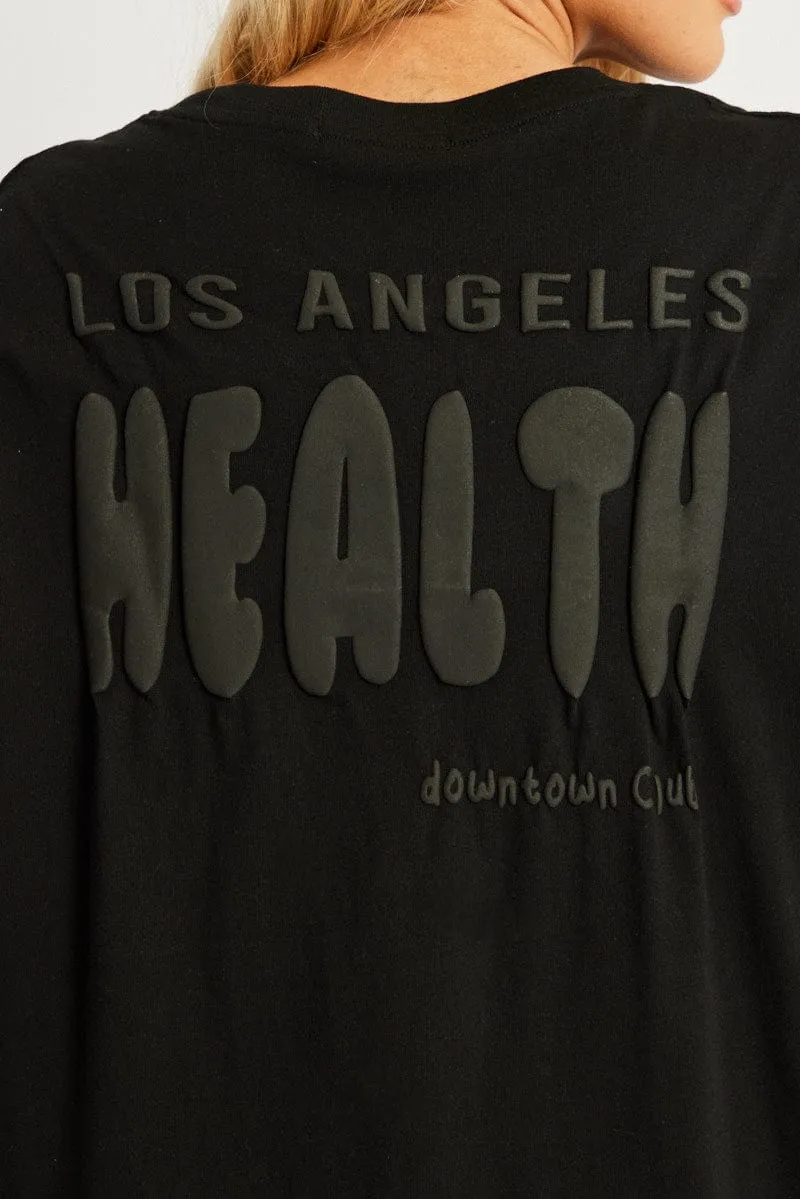 Black Graphic Tee Short Sleeve