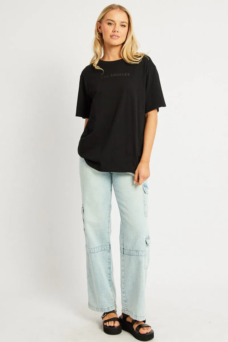 Black Graphic Tee Short Sleeve