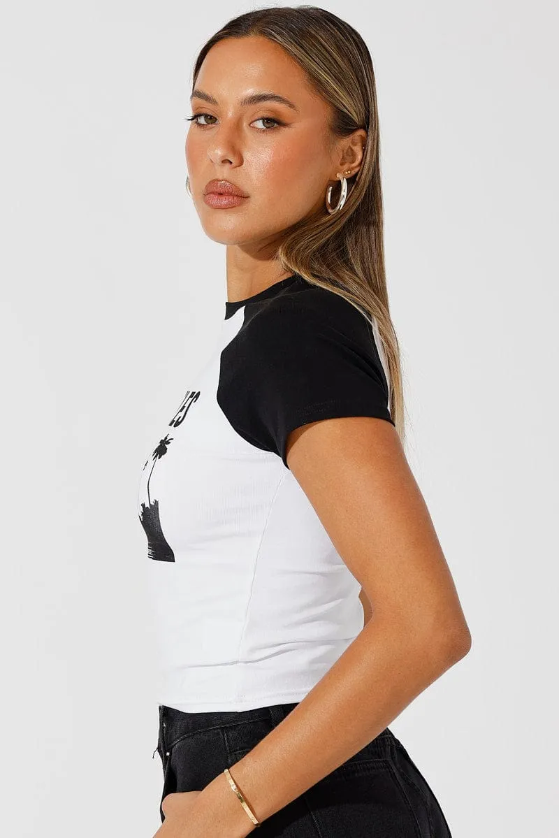 Black Graphic Tee Short Sleeve
