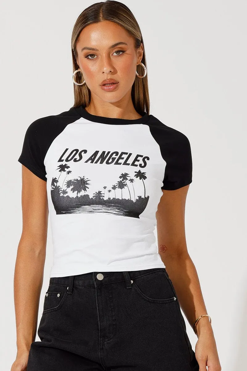 Black Graphic Tee Short Sleeve