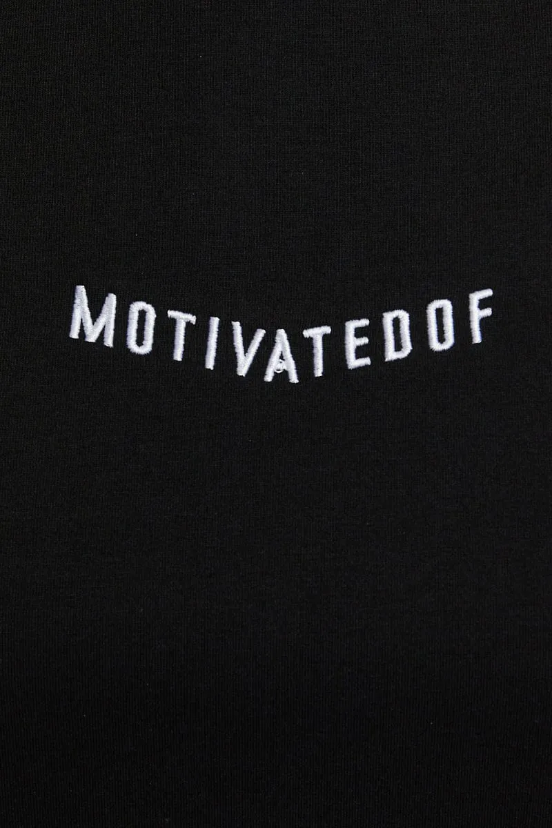 Black Motivated Short Sleeve T Shirt