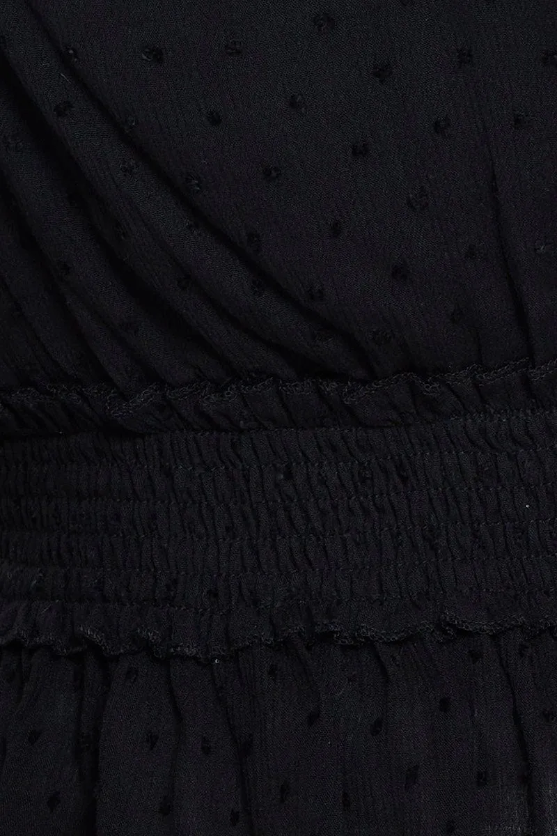 Black Ruffle Top Sleeveless