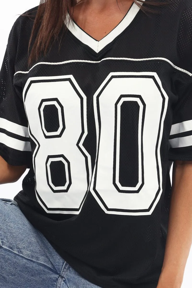 Black Sport Tee Short Sleeve