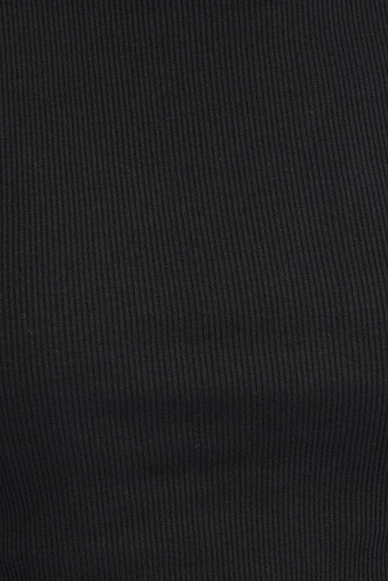 Black T Shirt Short Sleeve Crew Neck