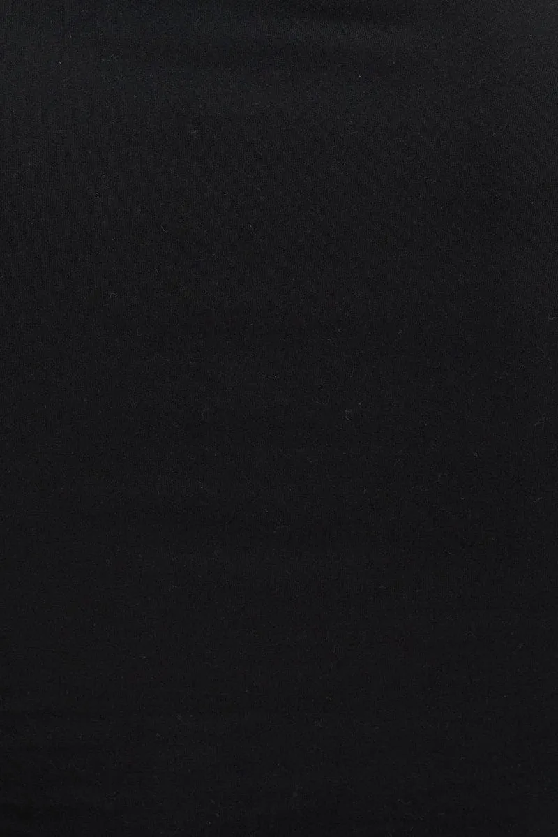 Black T Shirt Short Sleeve Crew neck