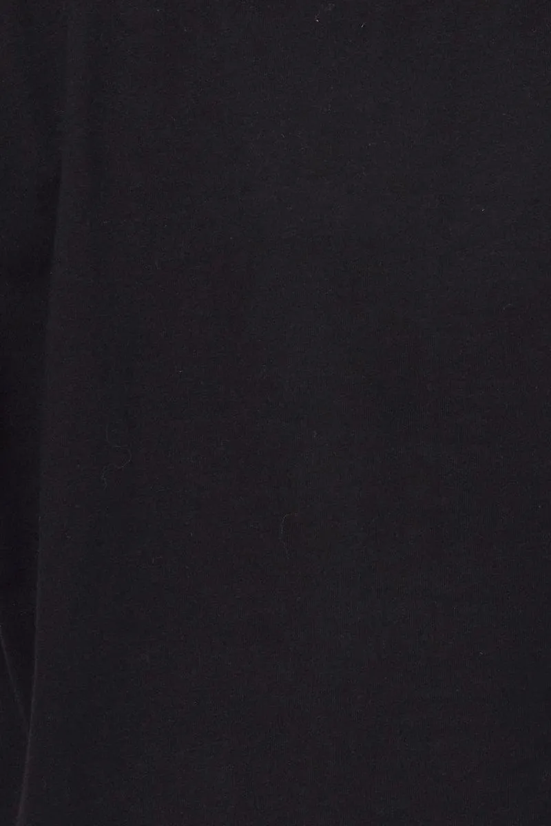 Black T Shirt Short Sleeve Crew Neck