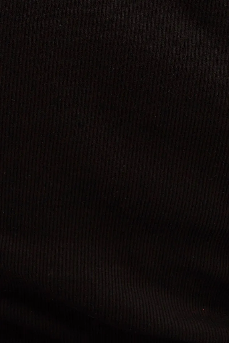 Black T Shirt Short Sleeve V Neck