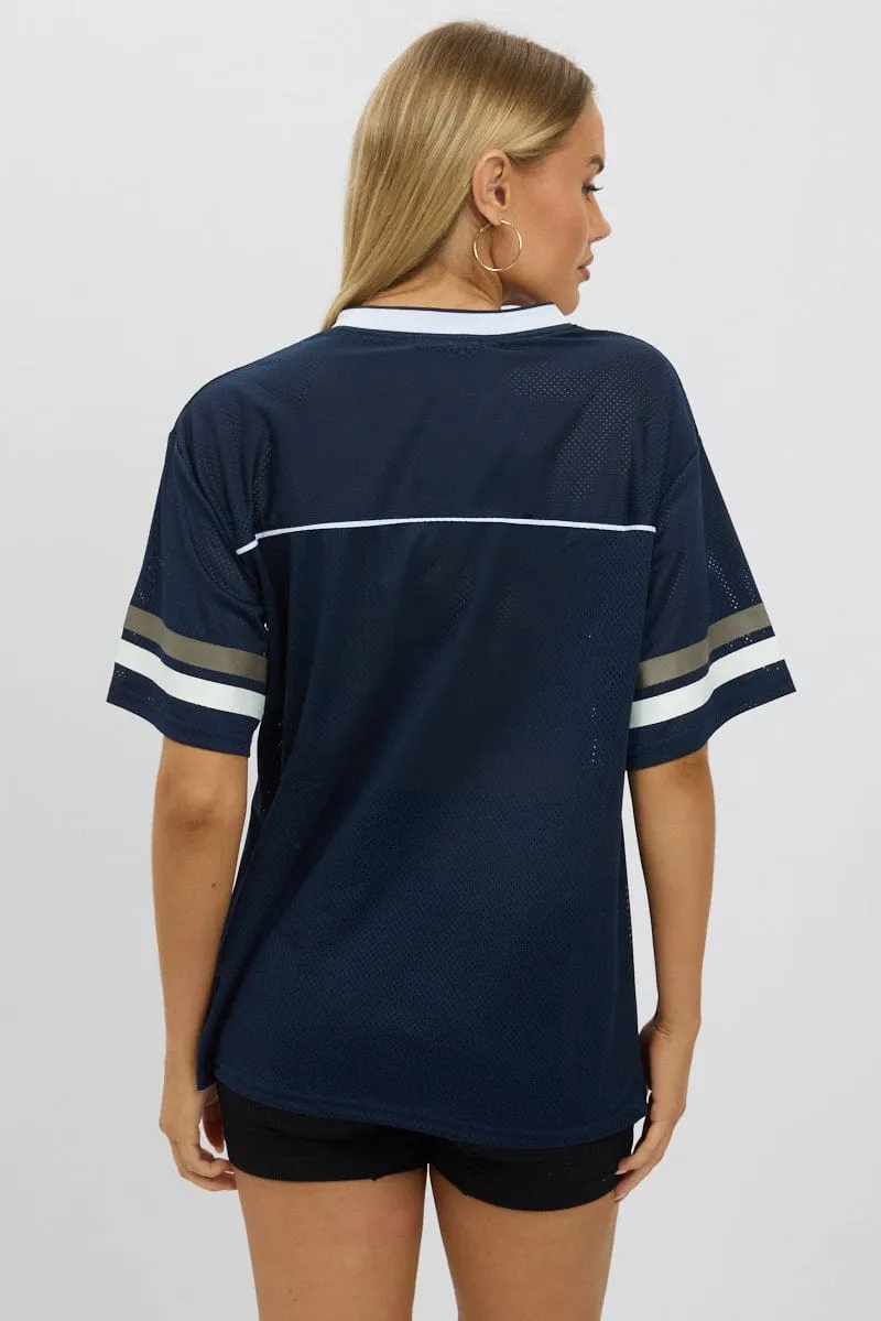 Blue Sport Tee Short Sleeve