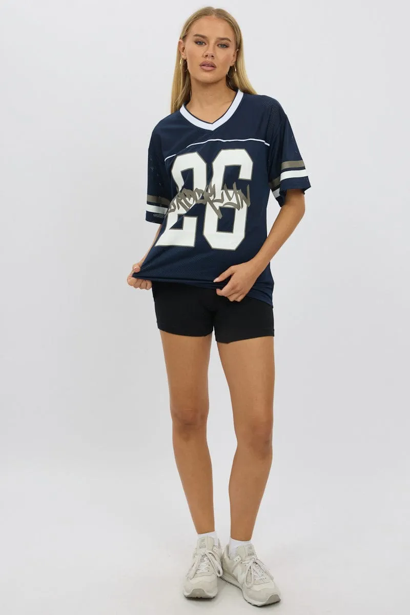 Blue Sport Tee Short Sleeve