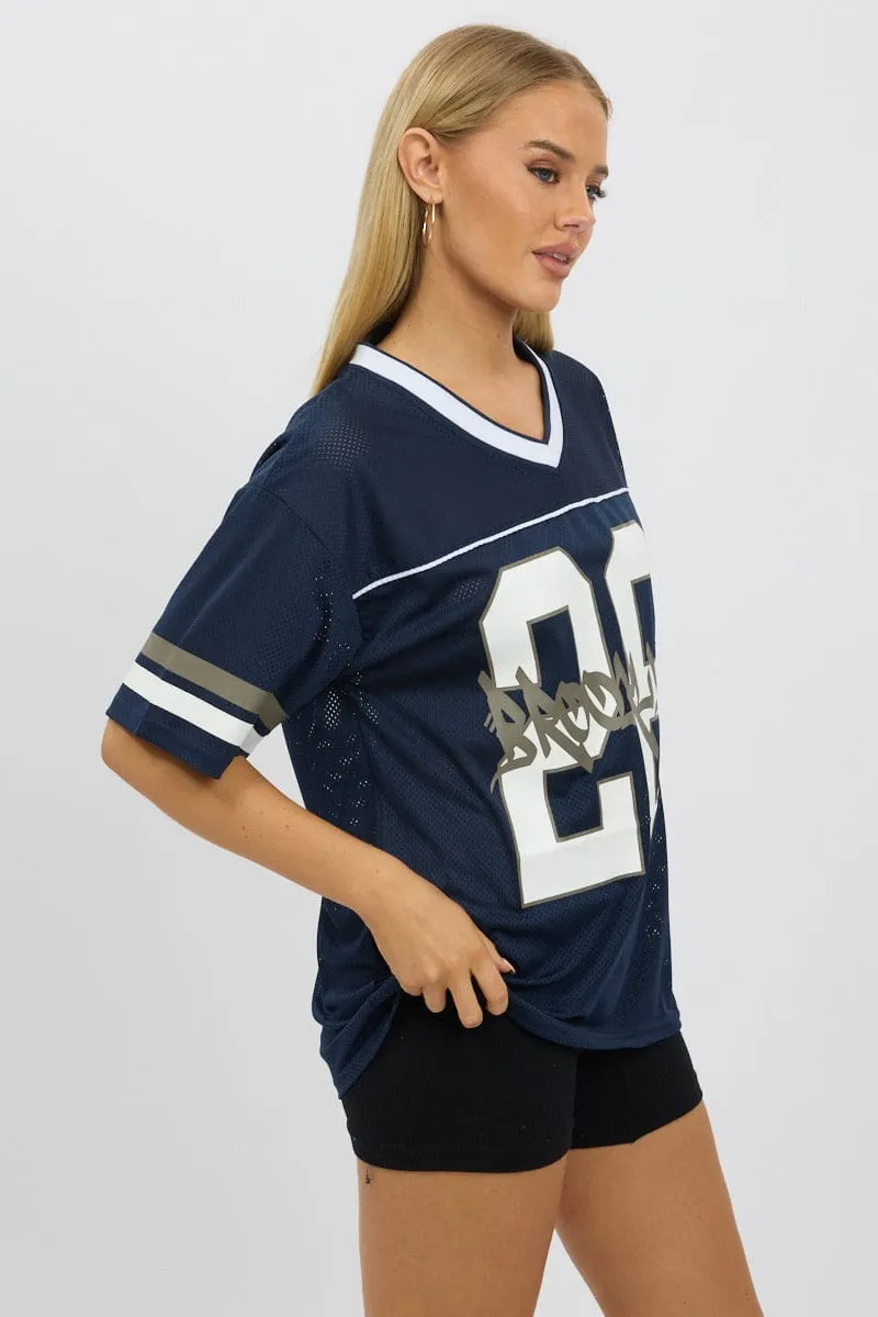 Blue Sport Tee Short Sleeve