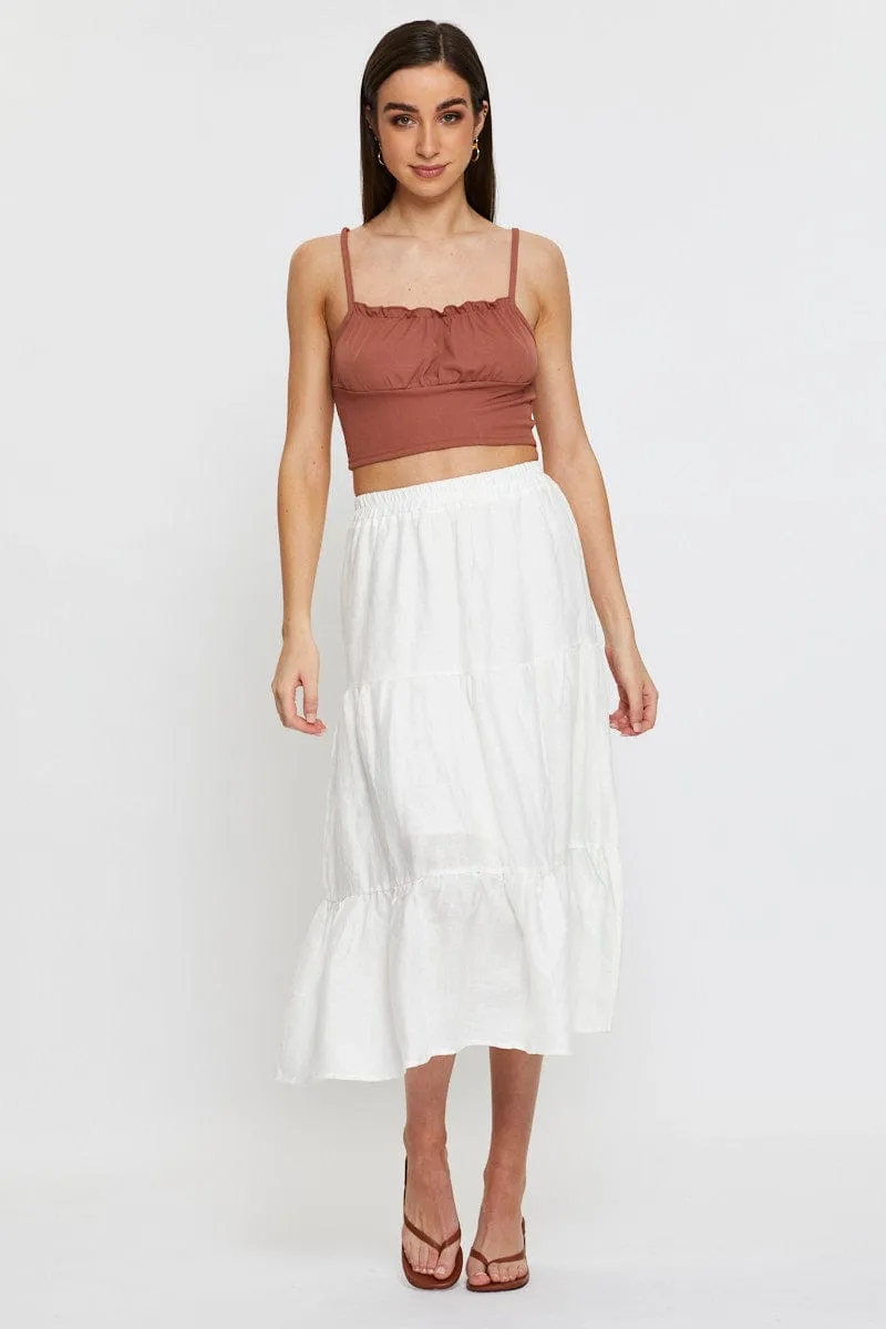 Brown Crop Top