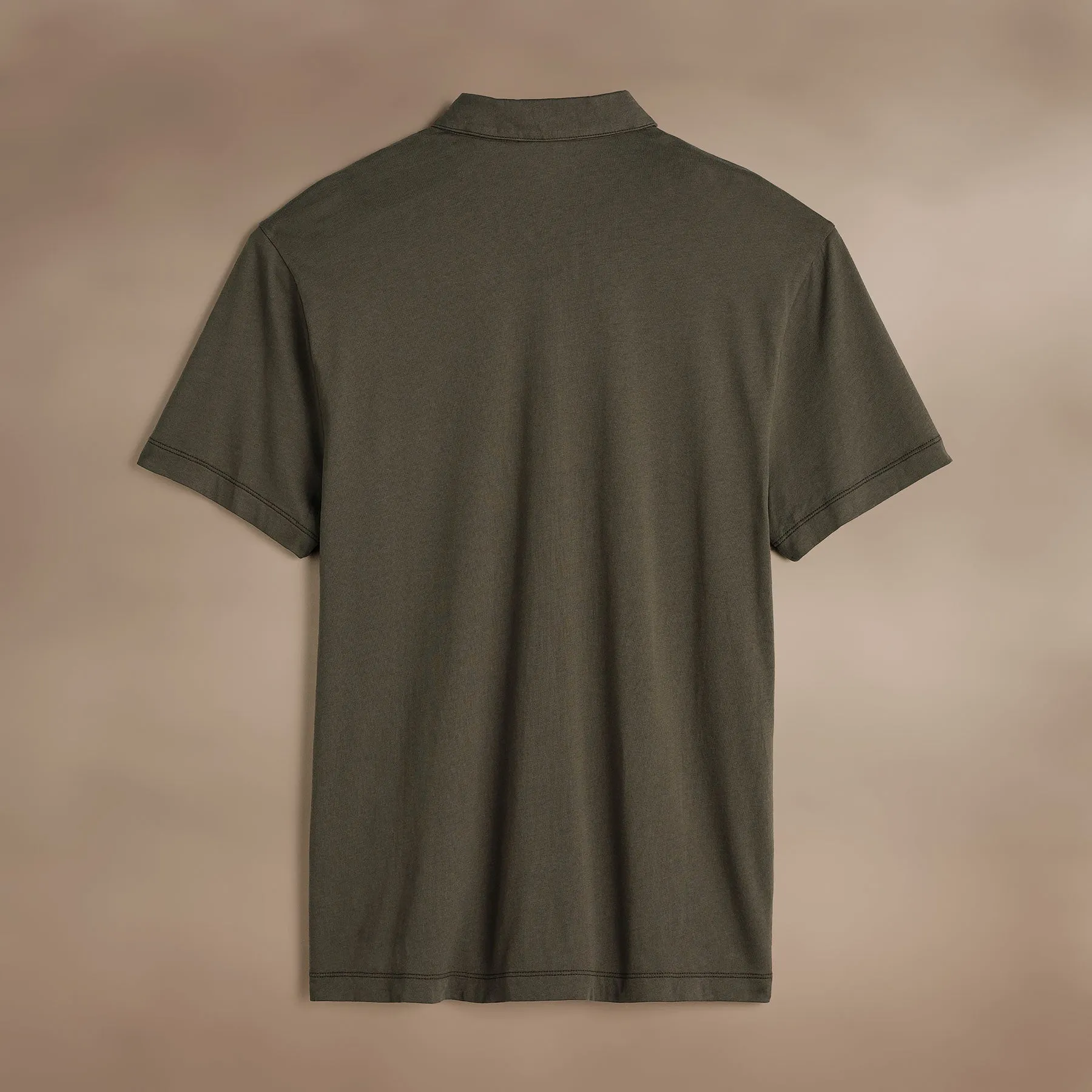 Brushed Lotus Polo - Army Green