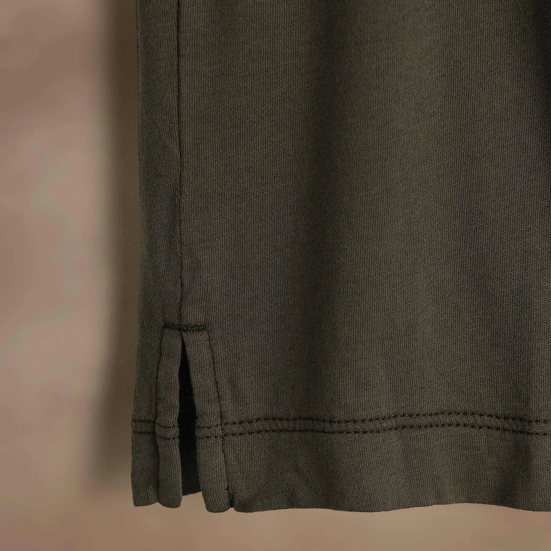 Brushed Lotus Polo - Army Green