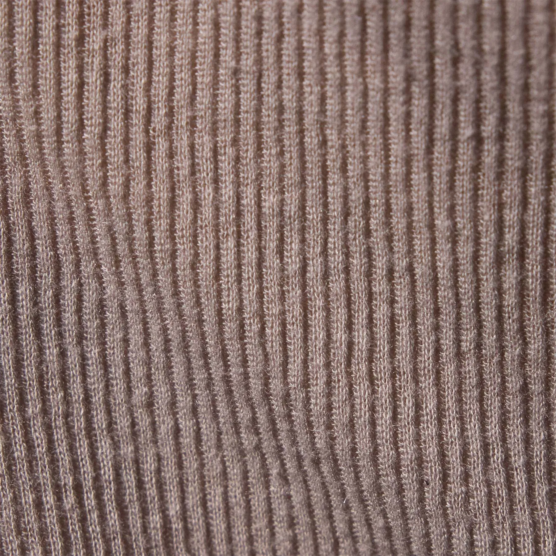 Cotton Cashmere Rib Open Polo - Dapple