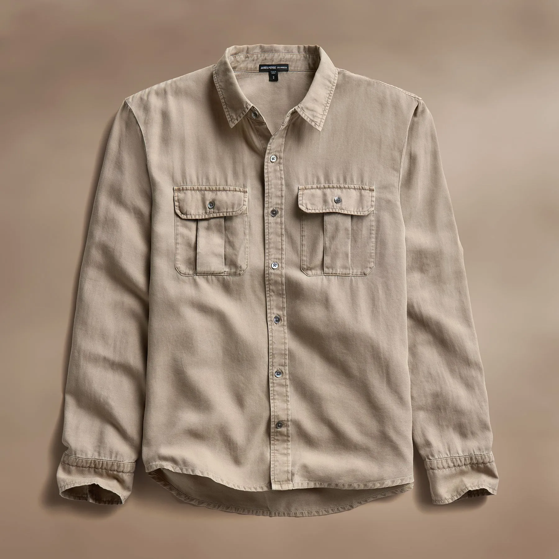 Cotton Wool Utility Shirt - Overcast Pigment
