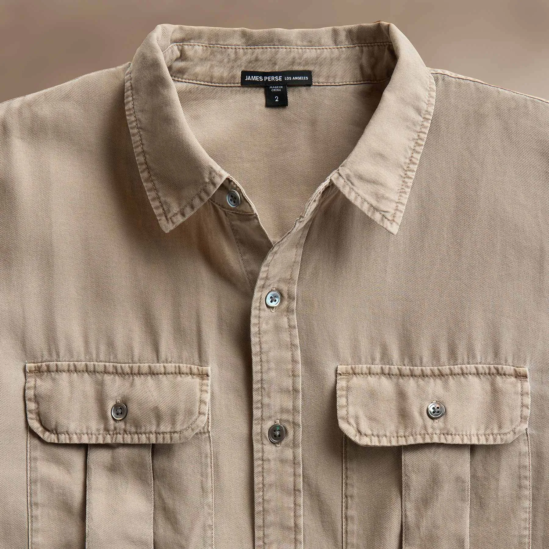Cotton Wool Utility Shirt - Overcast Pigment