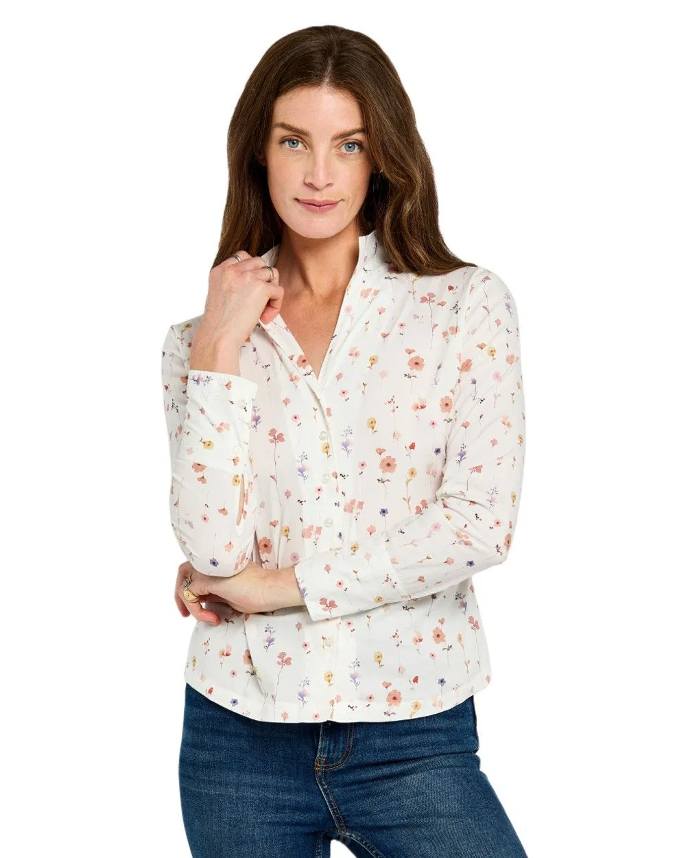 Dubarry Womens Fuchsia Printed Long Sleeve Shirt