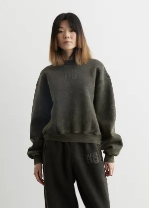 Glitter Essential Terry Sweatshirt With Puff Logo