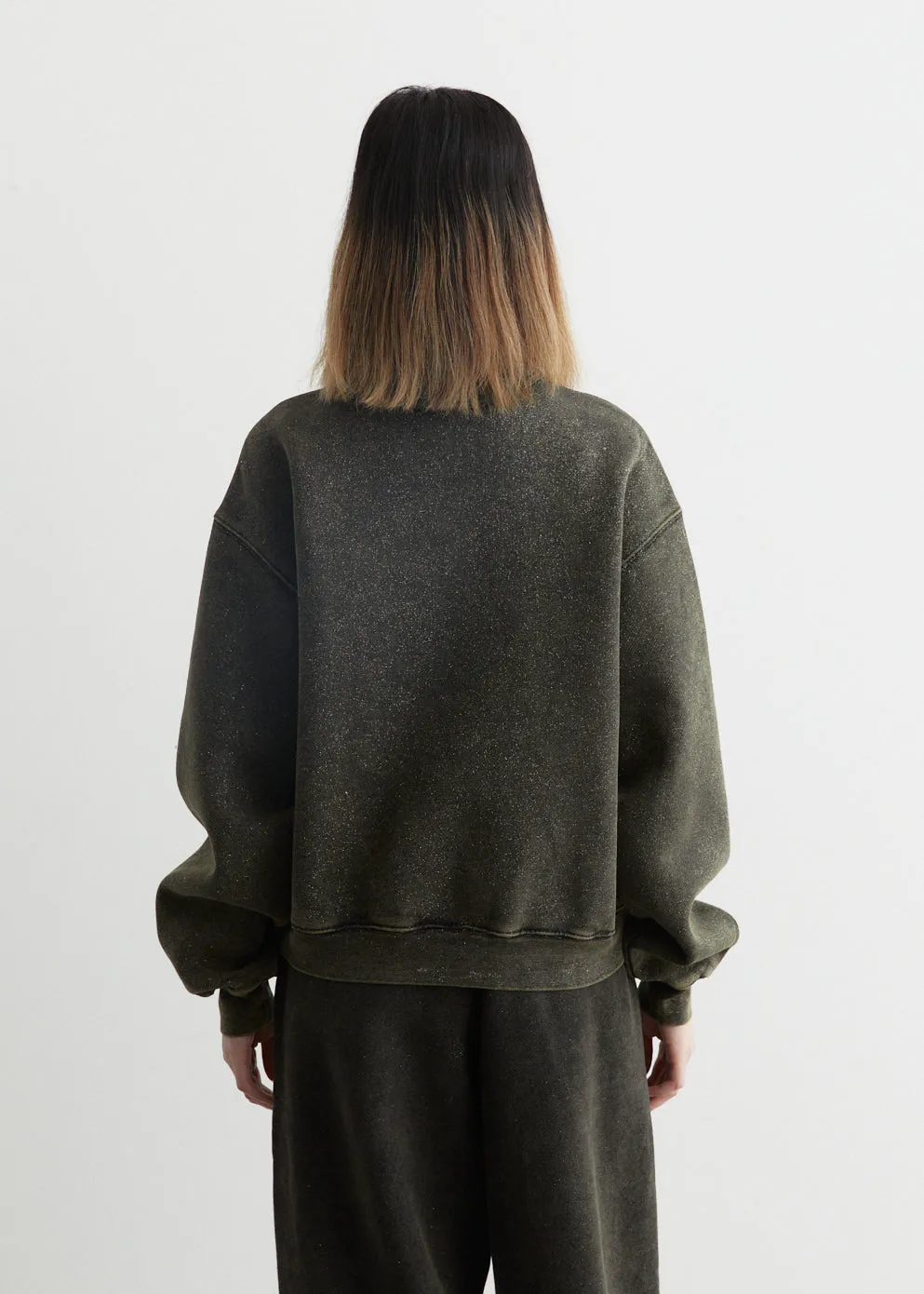Glitter Essential Terry Sweatshirt With Puff Logo