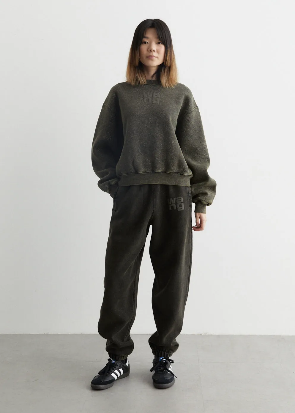 Glitter Essential Terry Sweatshirt With Puff Logo