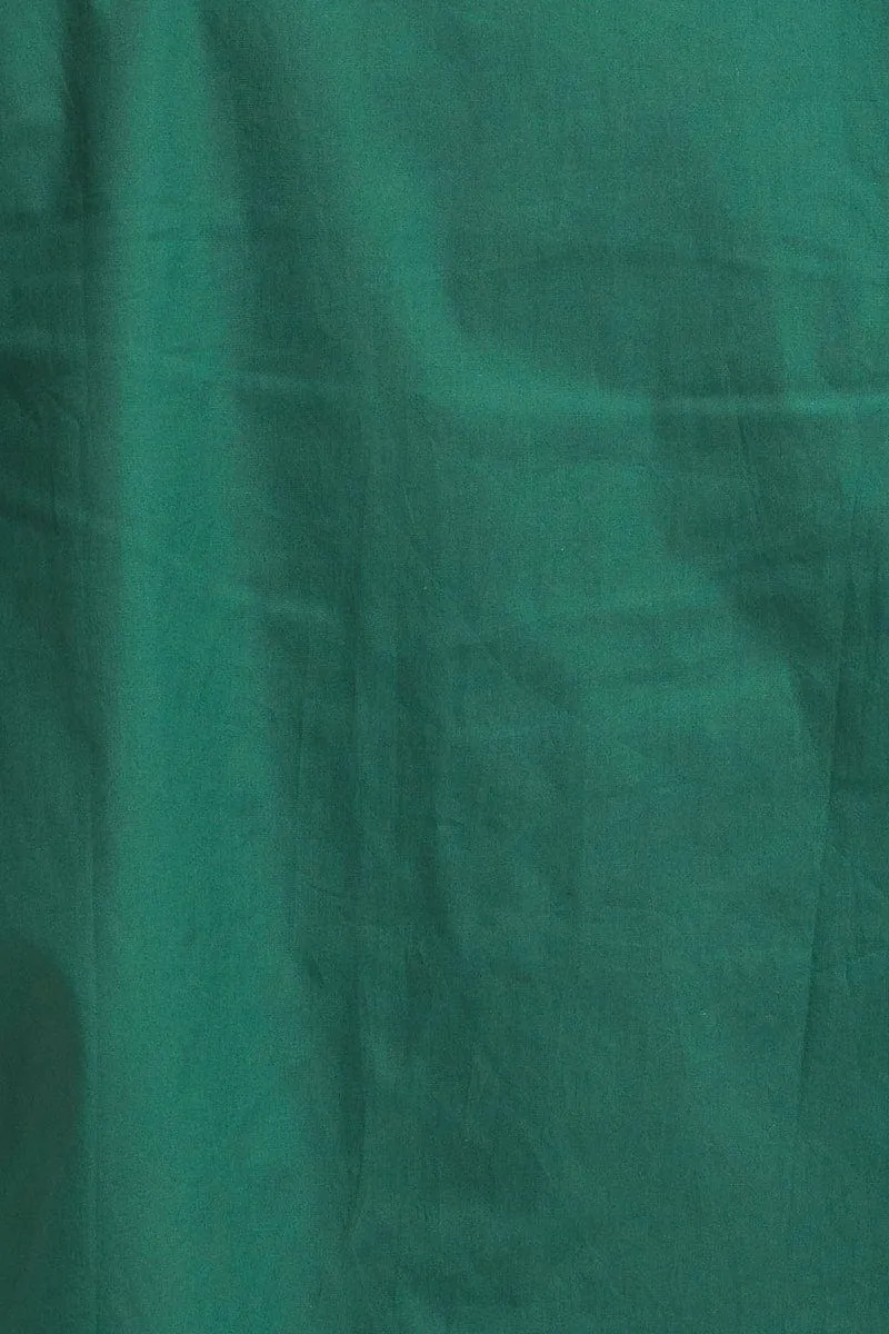 Green Oversized Shirts Long Sleeve Collared