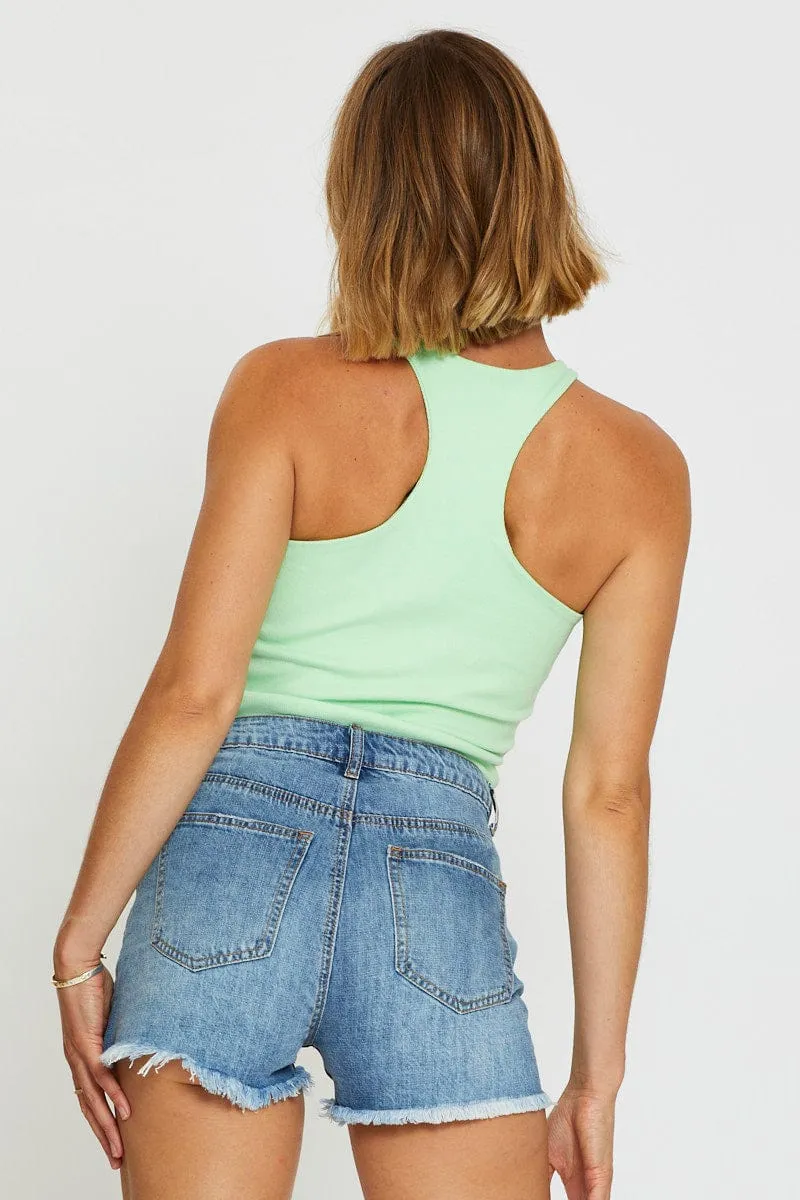 Green Singlet Top