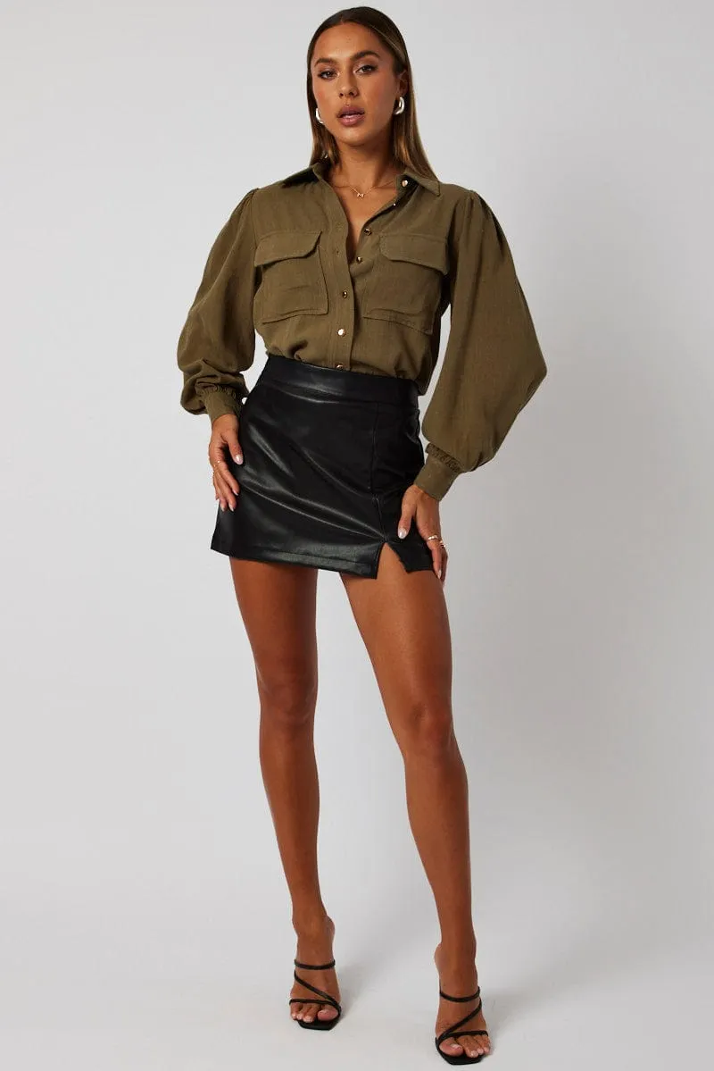 Green Utility Shirt Long Sleeve