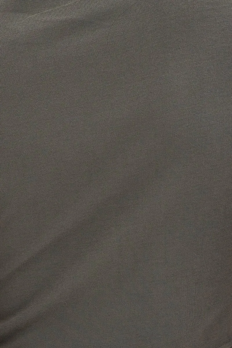 Grey T Shirt Short Sleeve Crew Neck