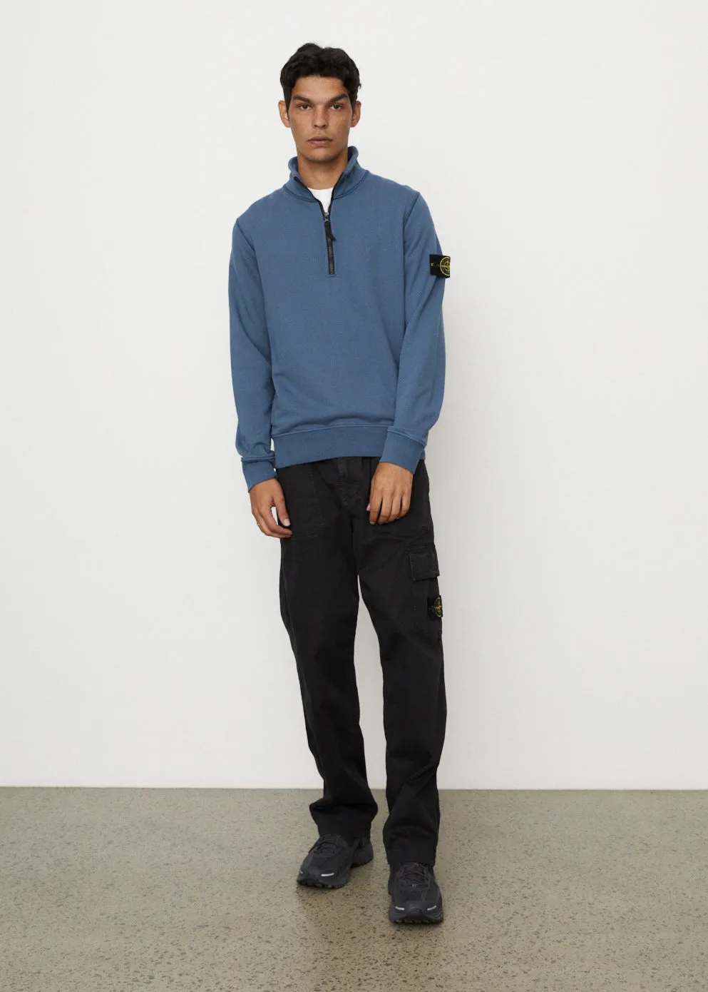Half-Zip Badge Sweatshirt