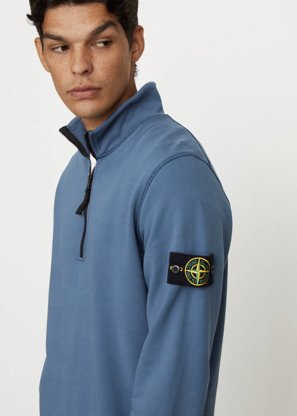 Half-Zip Badge Sweatshirt