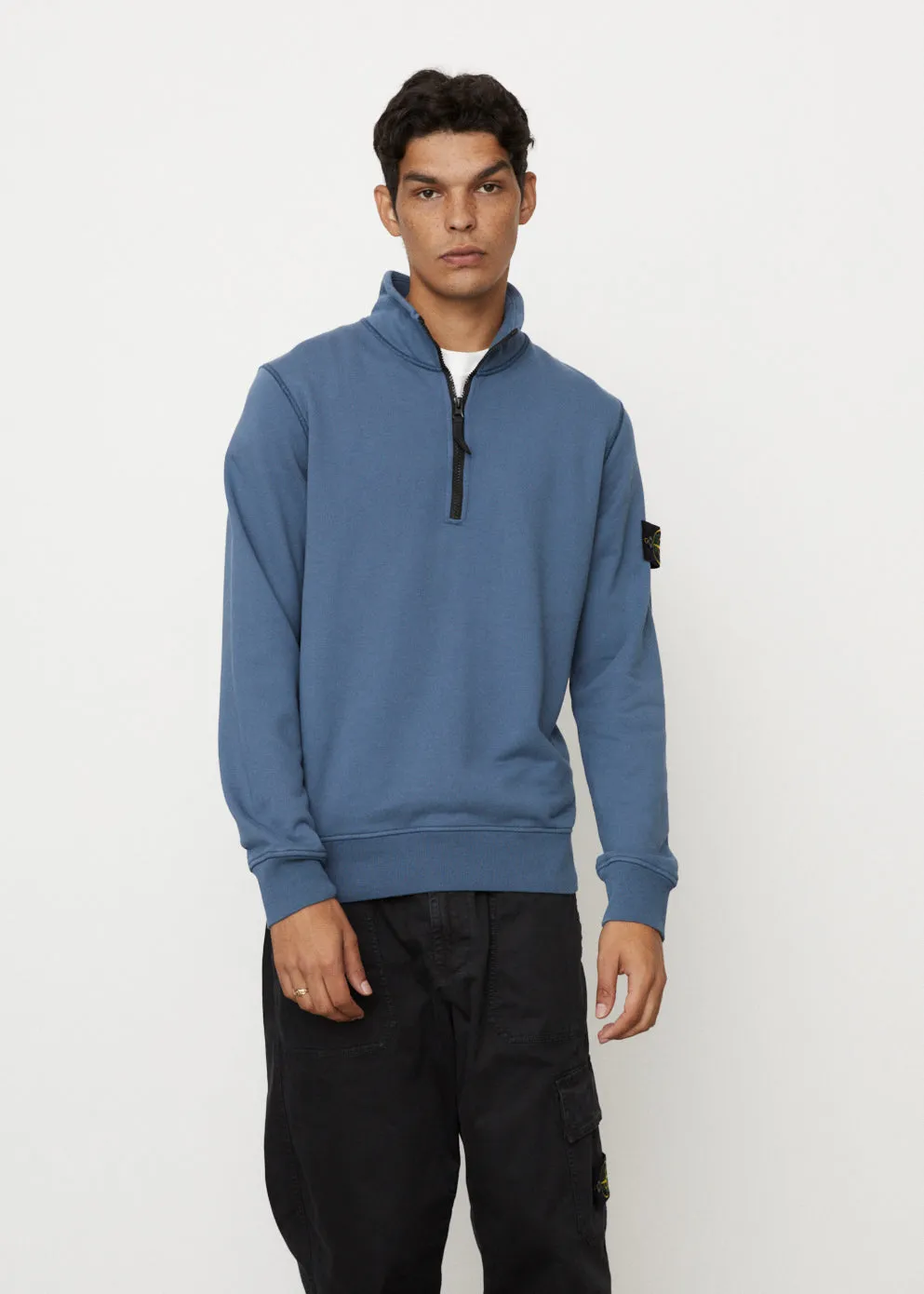 Half-Zip Badge Sweatshirt