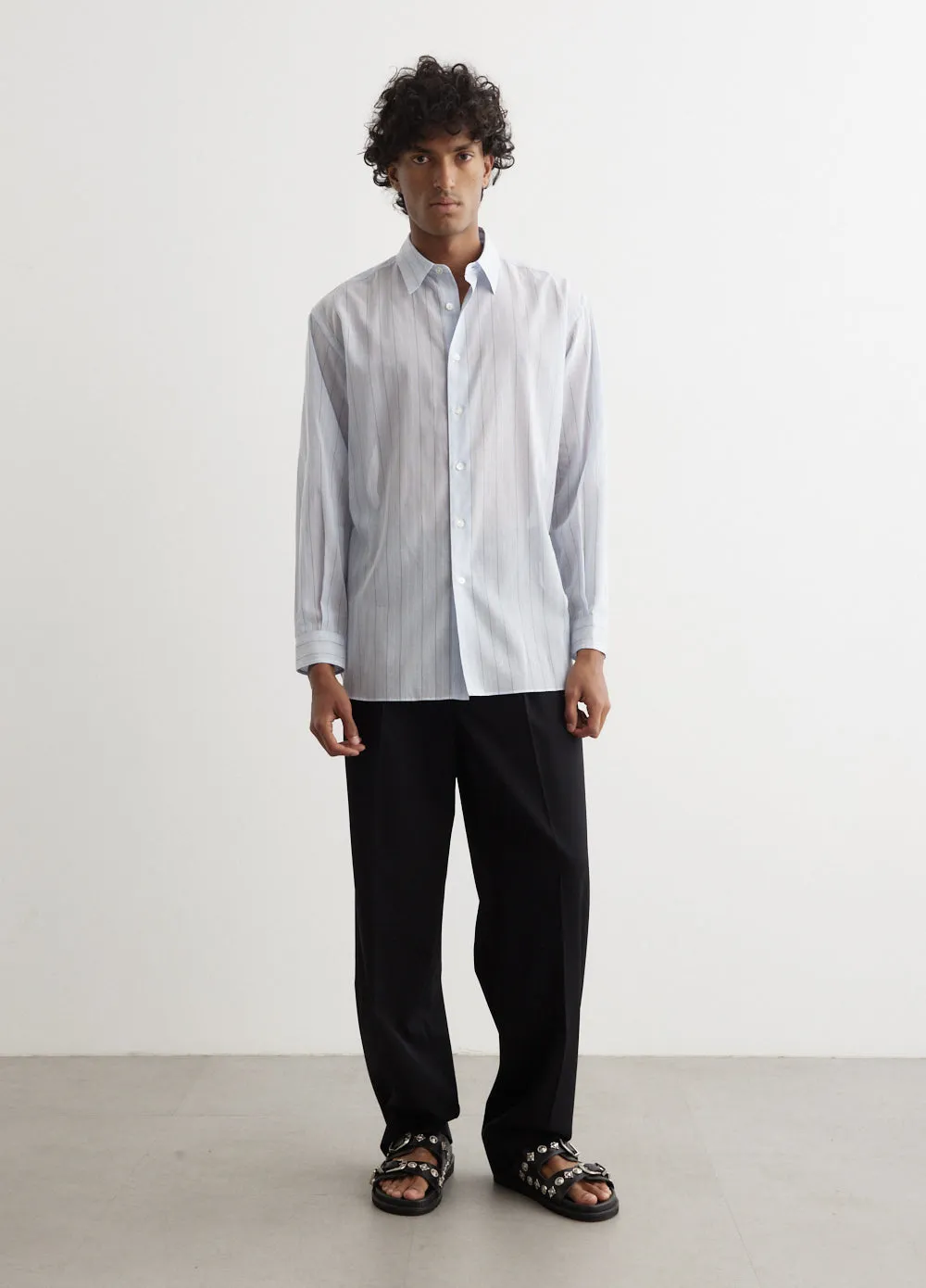 Hard Twist Finx Organdy Stripe Shirt