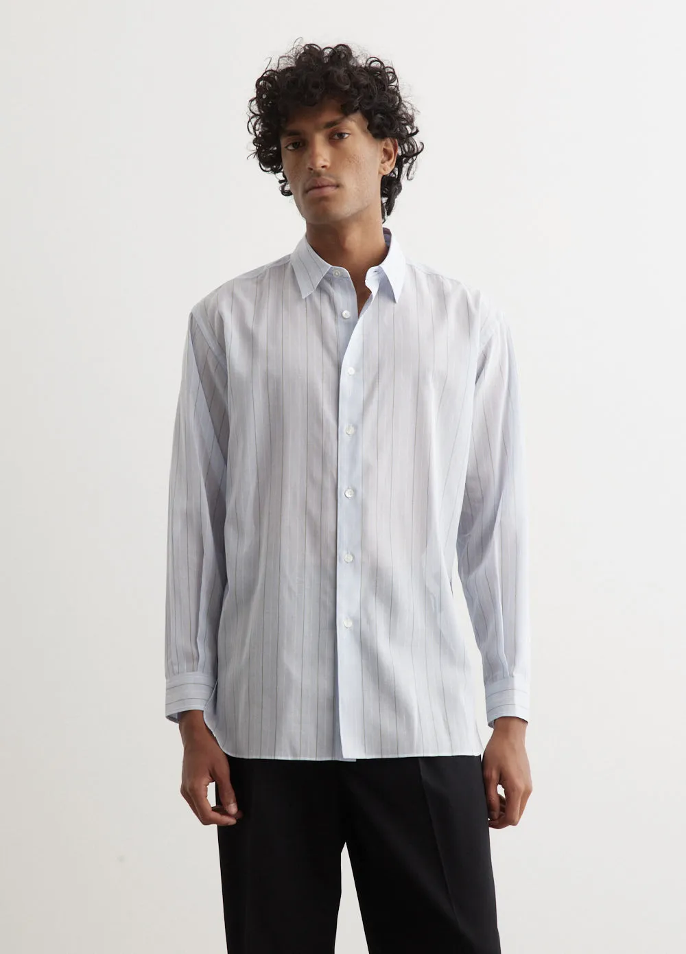 Hard Twist Finx Organdy Stripe Shirt
