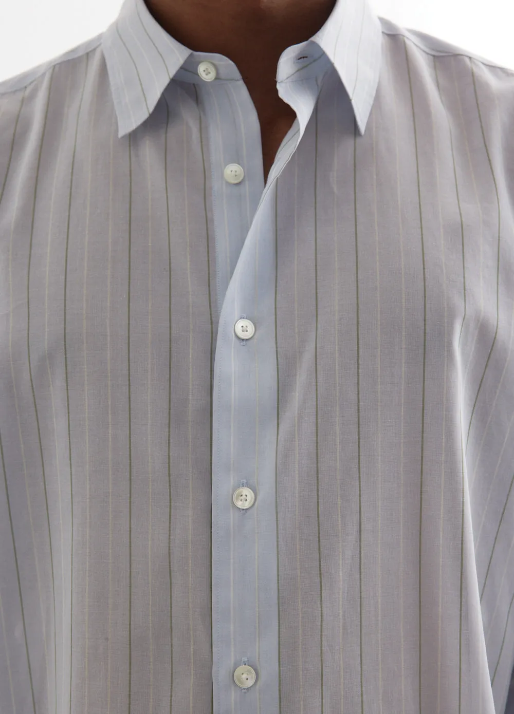 Hard Twist Finx Organdy Stripe Shirt