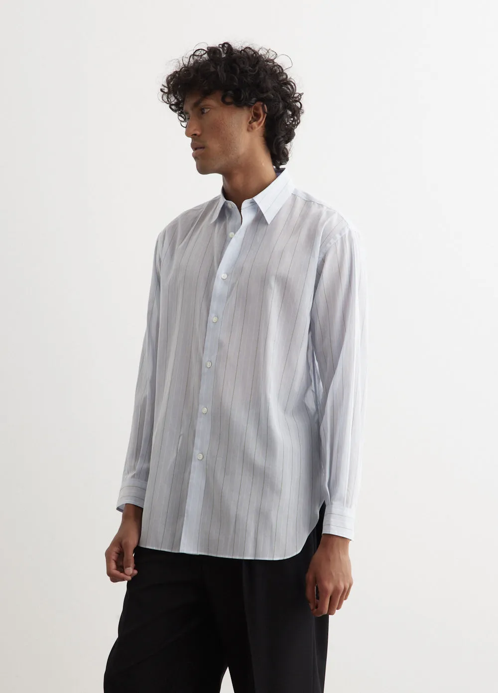 Hard Twist Finx Organdy Stripe Shirt