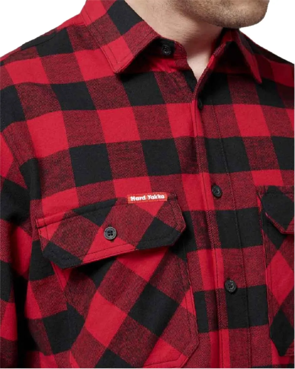 Hard Yakka Mens Long Sleeve Check Flannel Shirt