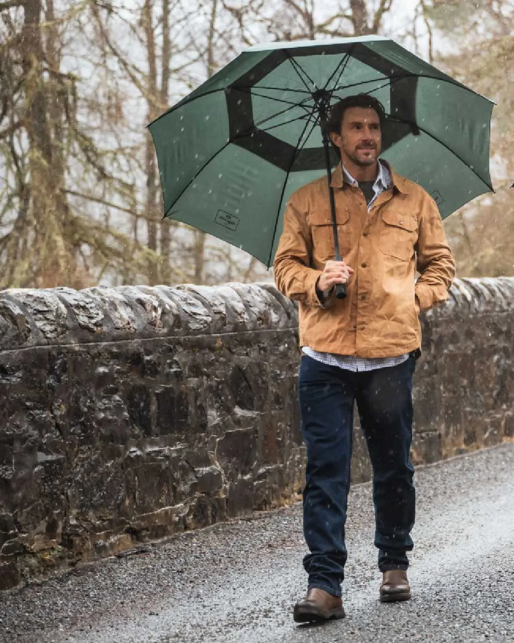 Hoggs of Fife Mens Huntly Waxed Canvas Utility Overshirt