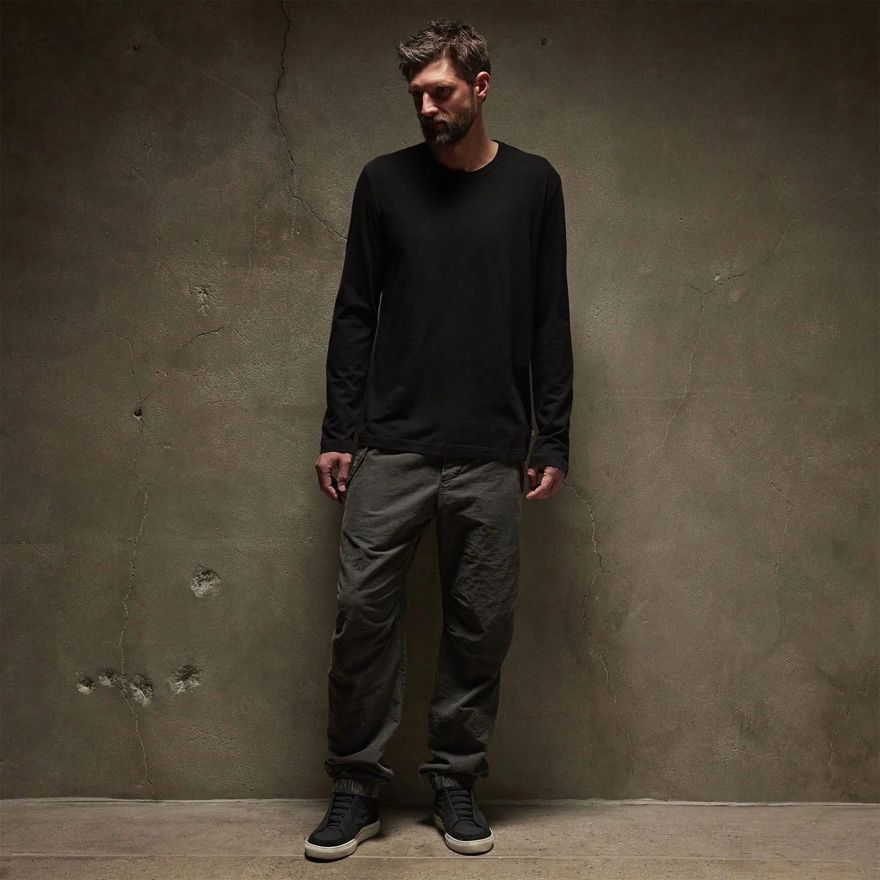Long Sleeve Crew Neck - Black