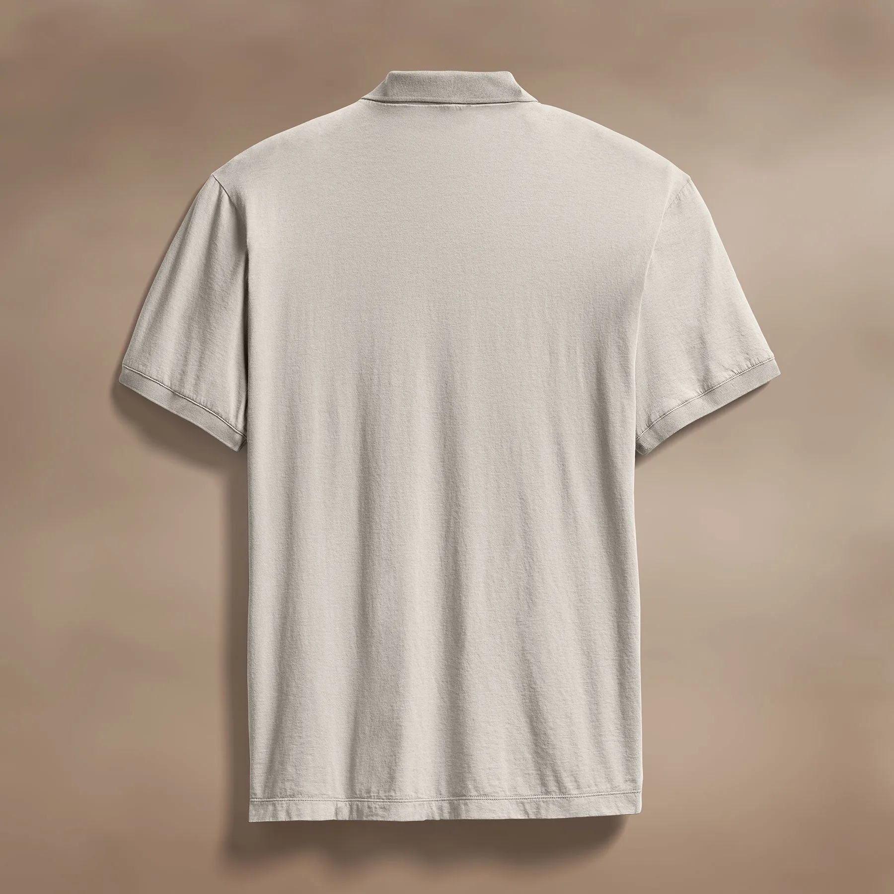 Luxe Lotus Jersey Polo - Salt