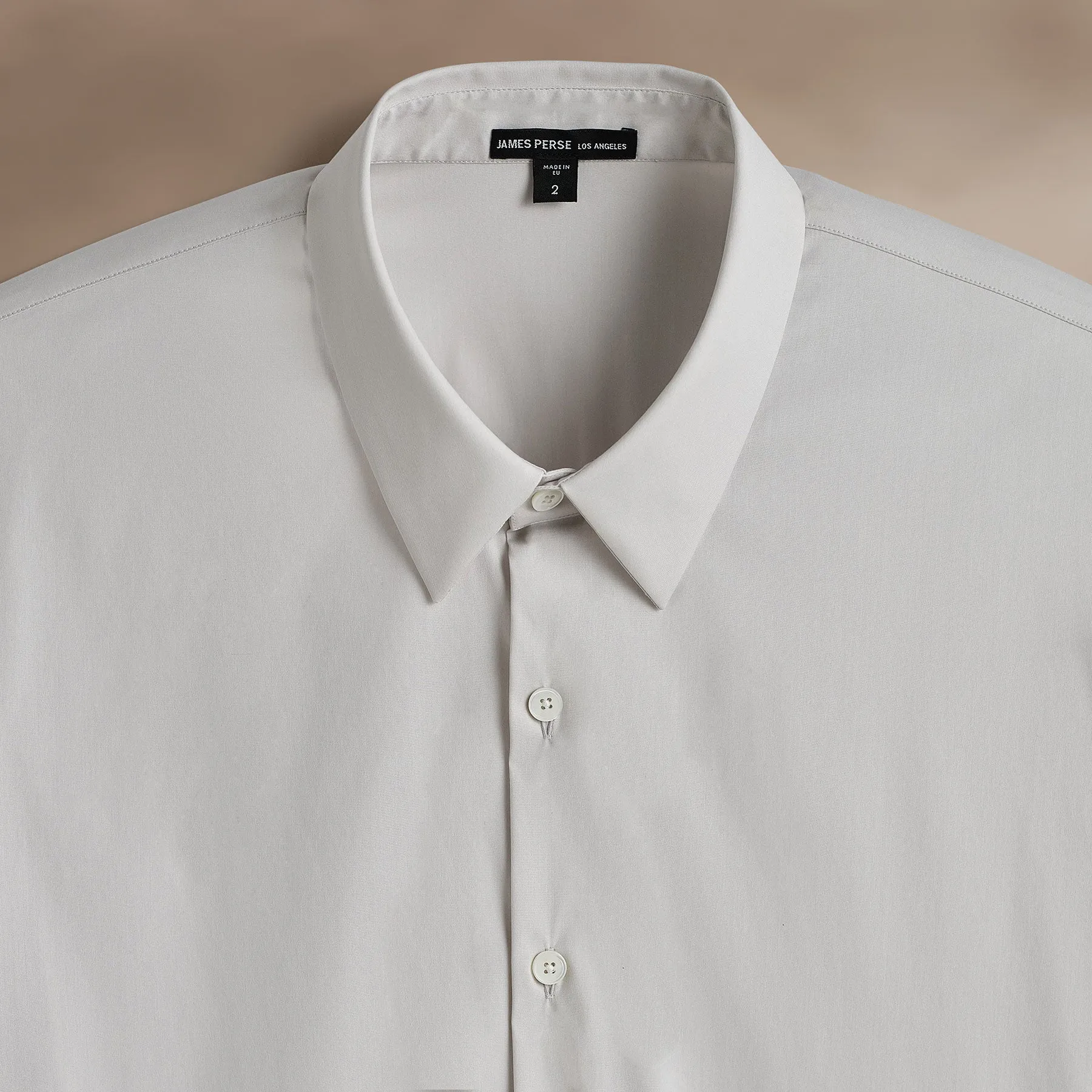 Matte Stretch Poplin Dress Shirt - Light Mist