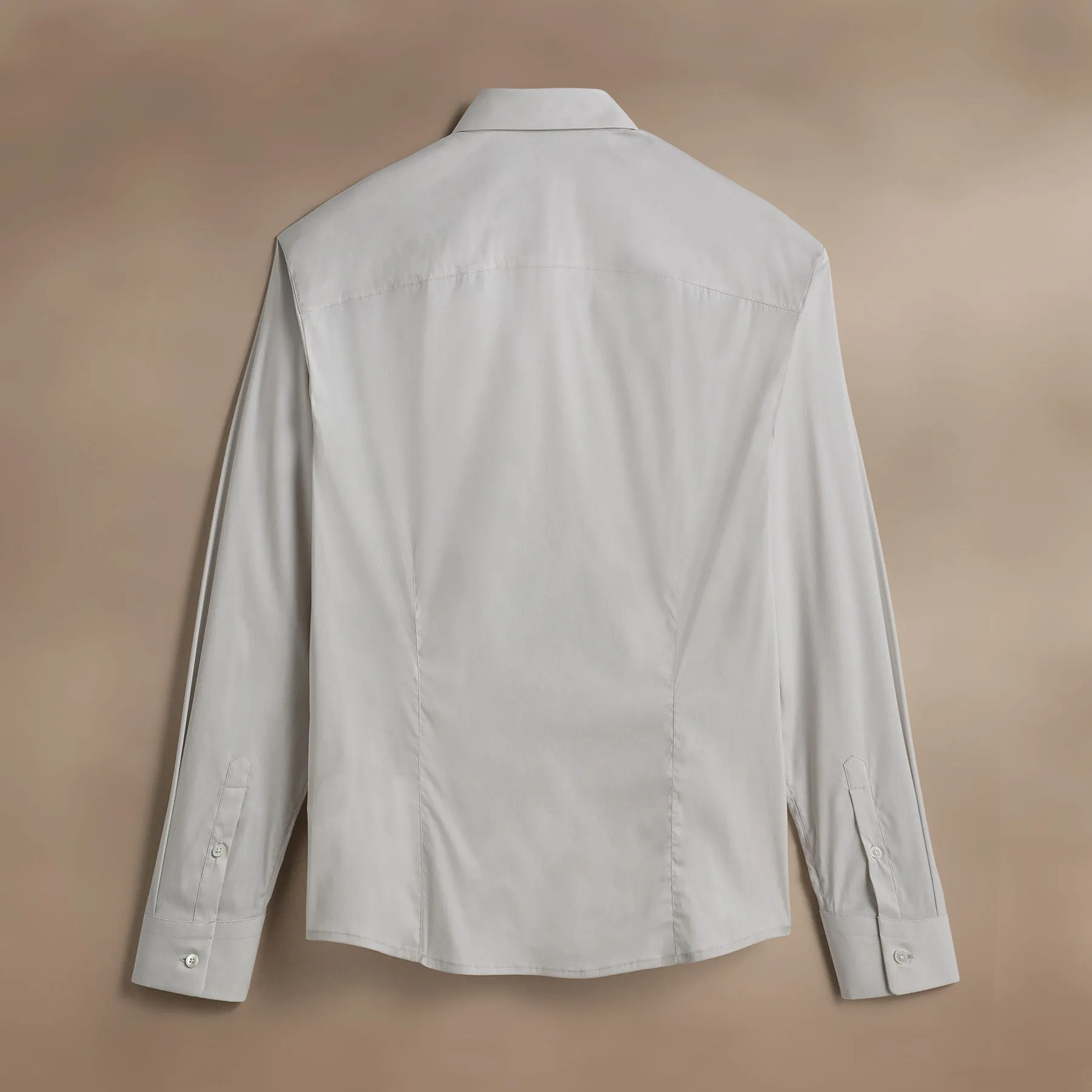 Matte Stretch Poplin Dress Shirt - Light Mist