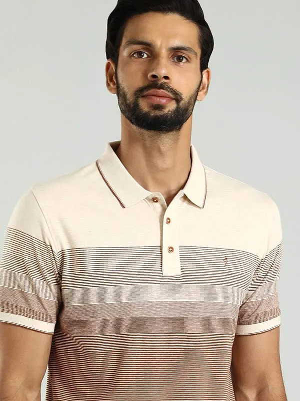 Men Striped Polo T-Shirt