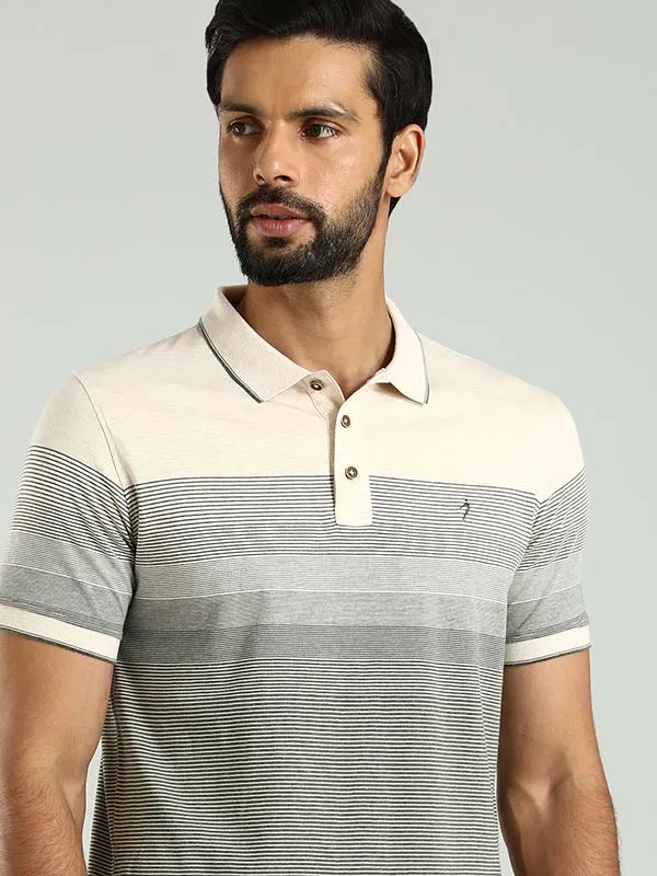 Men Striped Polo T-Shirt