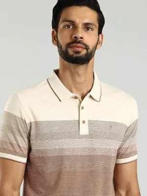 Men Striped Polo T-Shirt