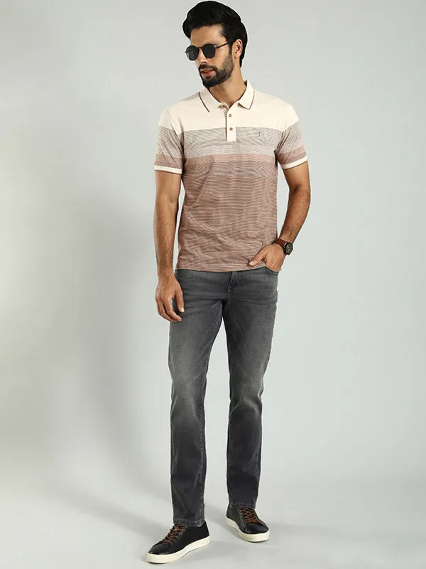 Men Striped Polo T-Shirt